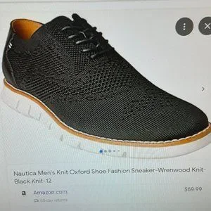 Nautica | Shoes | Mens Nautica Wrenwood Knit Oxford Black  display picture 2
